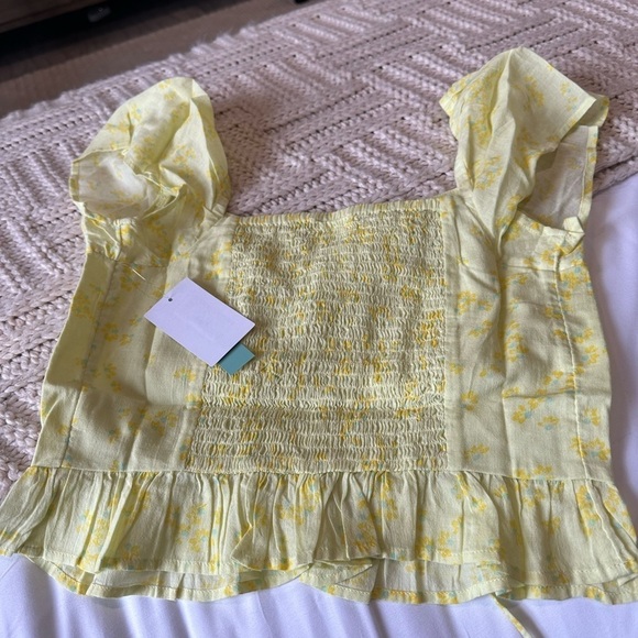 Abound Moxie Green Yellow Floral Top NWT Sz S - Picture 6 of 6